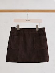 Reiss Chocolate Brown Vida Skirt - Image 1 of 3
