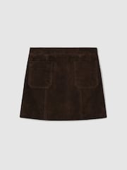 Reiss Chocolate Brown Vida Skirt - Image 2 of 3