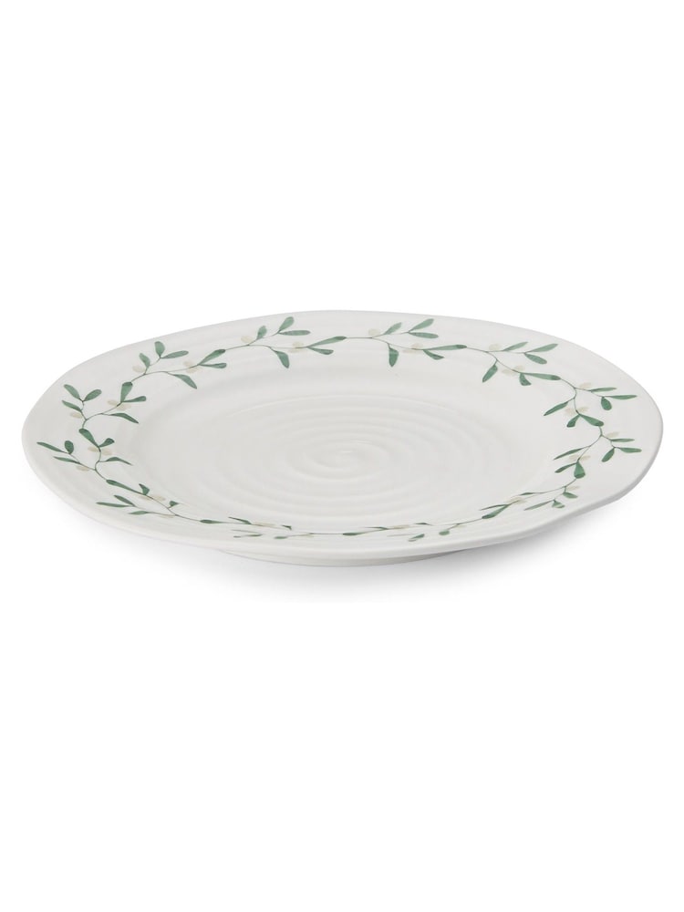 Sophie Conran Set of 4 White Porcelain Mistletoe Side Plates - Image 1 of 4