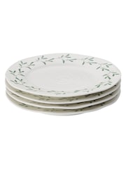 Sophie Conran Set of 4 White Porcelain Mistletoe Side Plates - Image 4 of 4