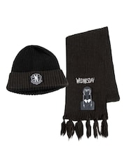 Peers Hardy Wednesday Black Hat & Scarf Set 2 Piece - Image 1 of 5