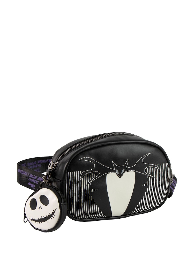 Peers Hardy Disney The Nightmare Before Christmas Jack Skellington Cross-Body Black Bag - Image 1 of 5 Peers Hardy Disney The Nightmare Before Christmas Jack Skellington Cross-Body Black Bag - Image 1 of 5