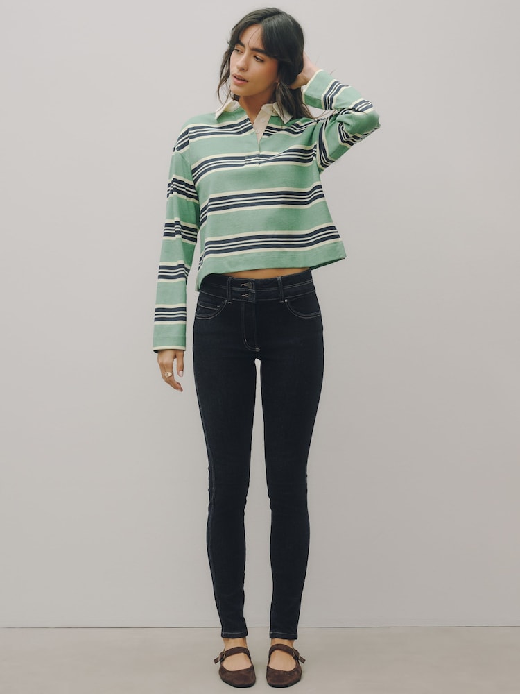 Ultimate Indigo Blue Lift Slim and Shape Skinny Jeans - Image 1 of 10 Ultimate Indigo Blue Lift Slim and Shape Skinny Jeans - Image 1 of 10