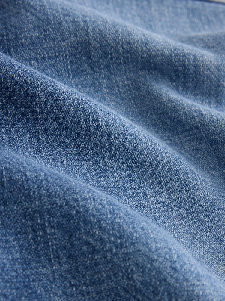 Mid Blue Utility Wide Crop Jeans - Image 8 of 8