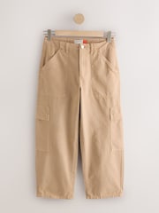 Sand Lightweight Denim Utility Wide Crop Jeans - Image 7 of 10