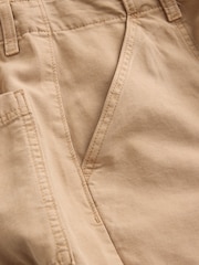 Sand Lightweight Denim Utility Wide Crop Jeans - Image 9 of 10