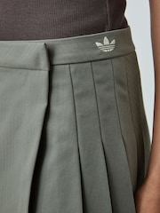 adidas Originals Brown Tailored Pleated Mini Skirt - Image 4 of 5