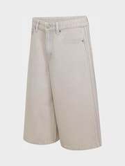 adidas Originals Grey Denim Mid Rise Denim Shorts - Image 5 of 7