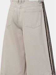 adidas Originals Grey Denim Mid Rise Denim Shorts - Image 7 of 7