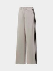 adidas Originals Grey Denim Wide Leg Jeans - Image 1 of 2