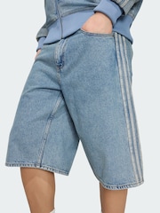 Pantalones cortos Denim de tiro medio y pierna recta Firebird Adicolor de adidas Originals - Imagen 3 de 5