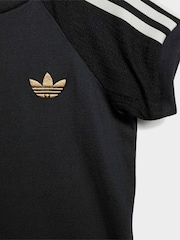 adidas Originals Black Crochet T-Shirt and Flare Leggings Set - Image 4 of 7
