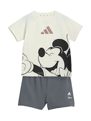 adidas White Adidas Disney Mickey Mouse T-Shirt Set - Image 1 of 6