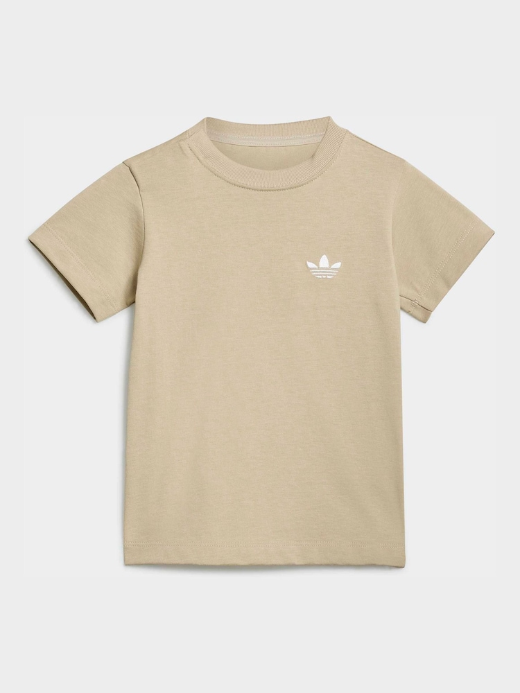 adidas Originals Brown Short T-Shirt Set - Image 2 of 7