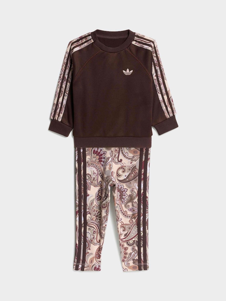 adidas Originals Brown Oversized Sweat Top and Legging Set - Image 1 of 7 adidas Originals Brown Oversized Sweat Top and Legging Set - Image 1 of 7