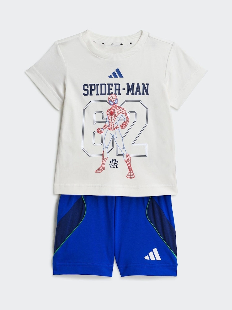 adidas White Adidas Marvel Spider-Man T-Shirt Set - Image 1 of 1