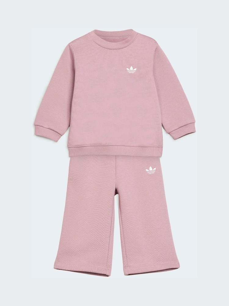 adidas Originals Purple Crew Neck Joggers Set - Image 1 of 7