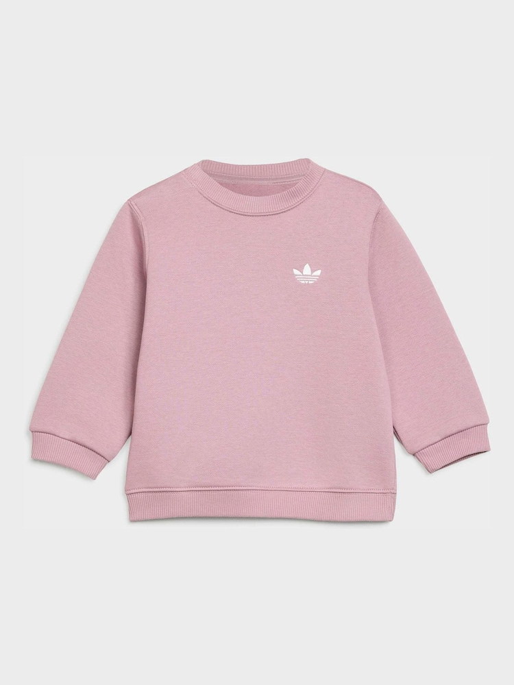 adidas Originals Purple Crew Neck Joggers Set - Image 2 of 7