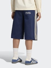 adidas Originals Blue Firebird Twill Jorts - Image 2 of 6