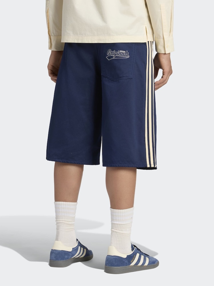 adidas Originals Blue Firebird Twill Jorts - Image 2 of 6