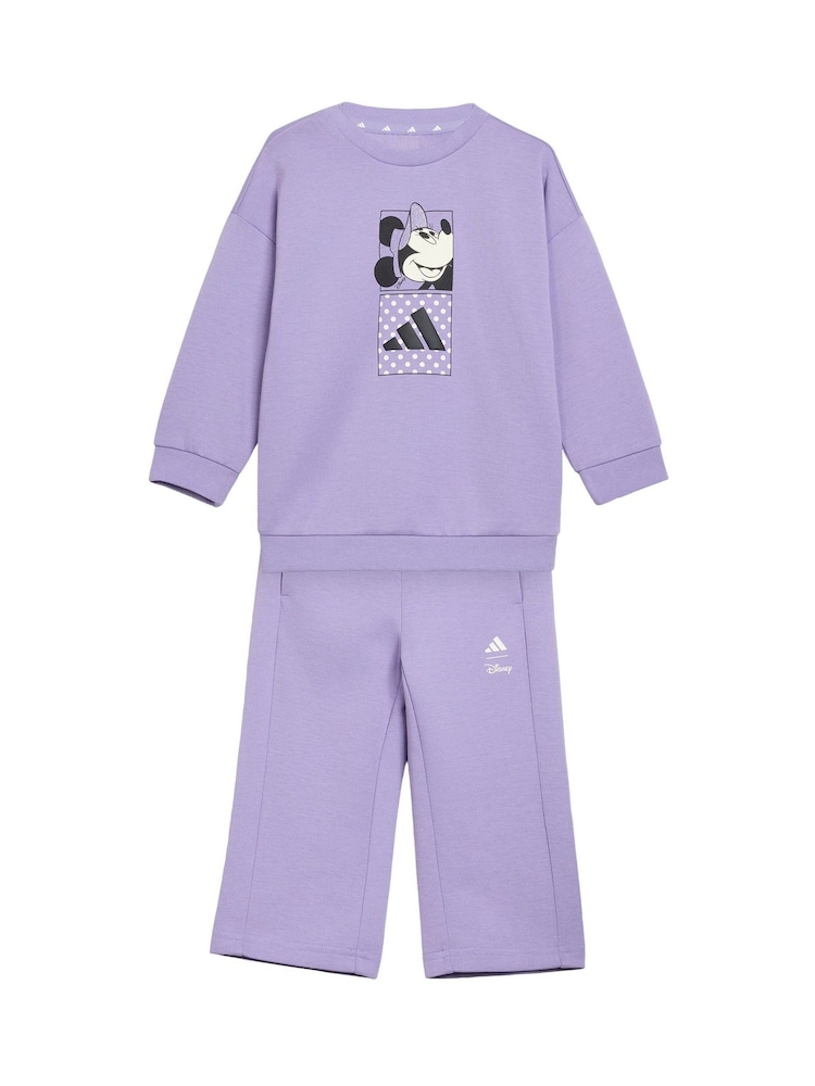 adidas Purple Infant Joggers Set - Image 1 of 8