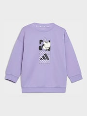 adidas Purple Infant Joggers Set - Image 3 of 8