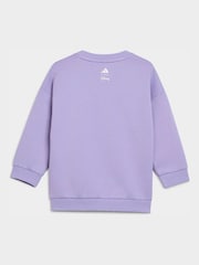 adidas Purple Infant Joggers Set - Image 4 of 8