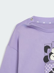 adidas Purple Infant Joggers Set - Image 6 of 8