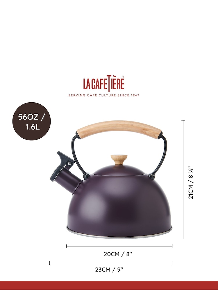 La Cafetiere ホイッスルケトル 木製ハンドル付き - 画像 4 / 4