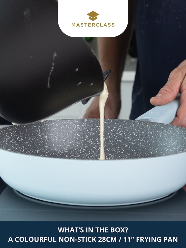 Masterclass Blue Cast Aluminium Frying Pan with Stainless Steel Induction Base - Image 6 of 6 Masterclass Blue Cast Aluminium Frying Pan with Stainless Steel Induction Base - Image 6 of 6