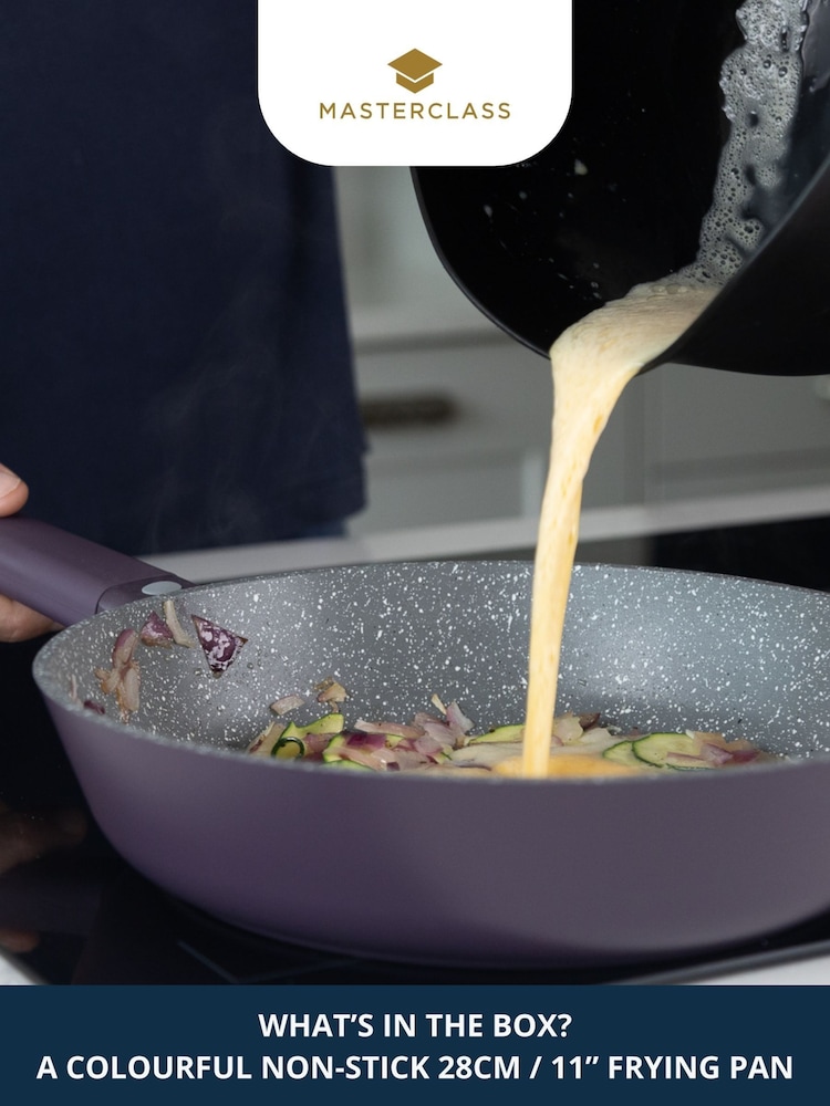 Masterclass Purple Frying Pan with Stainless Steel Induction Base - Image 6 of 6 Masterclass Purple Frying Pan with Stainless Steel Induction Base - Image 6 of 6