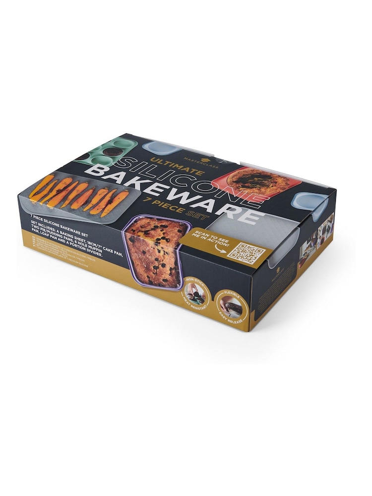 Masterclass 7 Piece Multicolour Silicone Bakeware Set - Image 6 of 6 Masterclass 7 Piece Multicolour Silicone Bakeware Set - Image 6 of 6