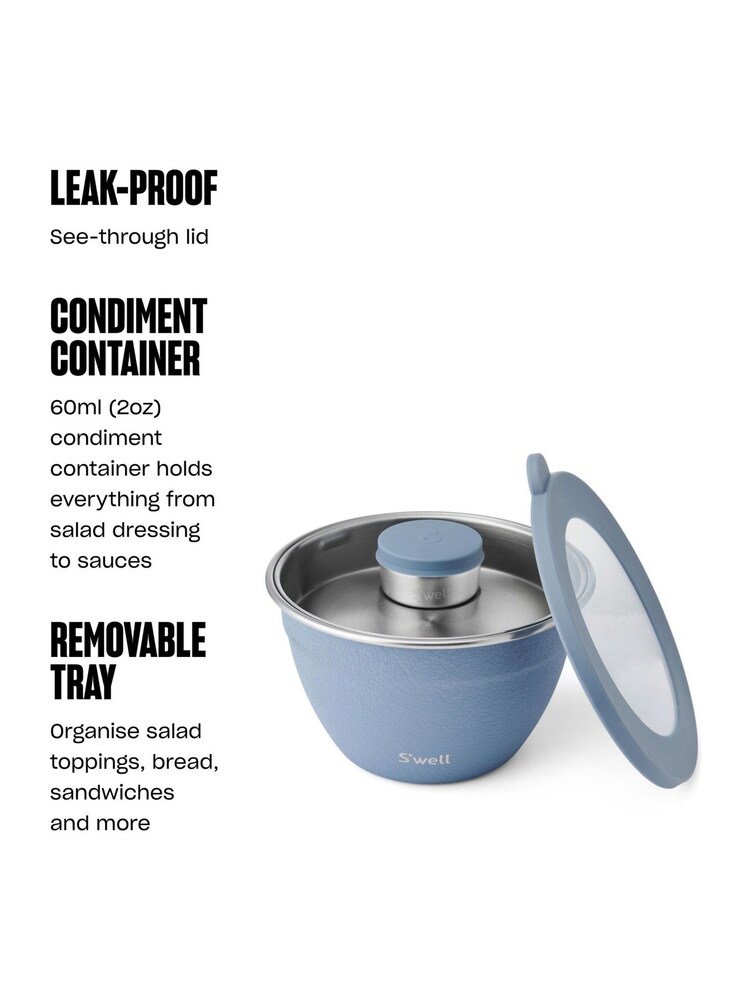 S’well Desert Sky Blue Salad Bowl Kit - Image 6 of 6 S’well Desert Sky Blue Salad Bowl Kit - Image 6 of 6