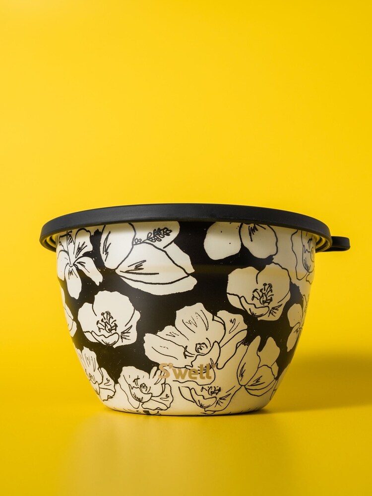 S’well Charcoal Bloom Black Salad Bowl Kit - Image 1 of 6 S’well Charcoal Bloom Black Salad Bowl Kit - Image 1 of 6