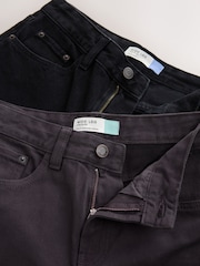 Black/Chocolae Brown Wide Leg Denim Jeans 2 Pack - Image 10 of 11