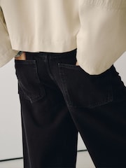 Black/Chocolae Brown Wide Leg Denim Jeans 2 Pack - Image 7 of 11