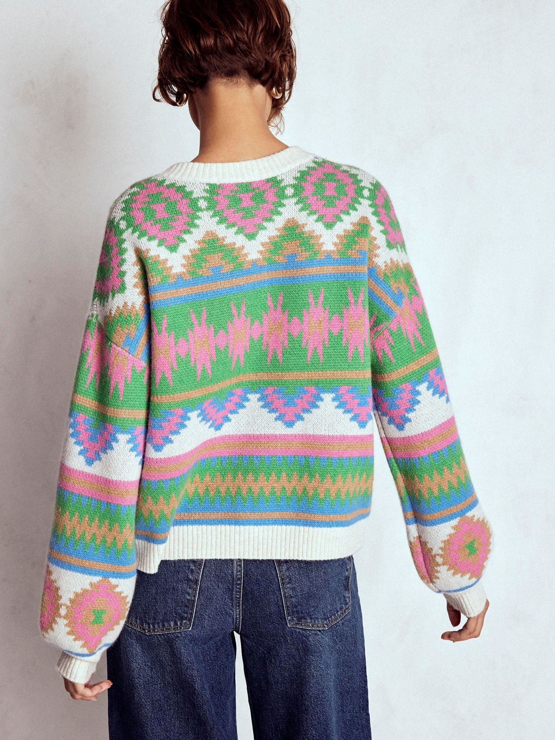 Buy Boden Red Abi Jacquard Cardigan from Next USA