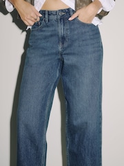 Dark Blue Ankle Straight Jeans - Image 4 of 7