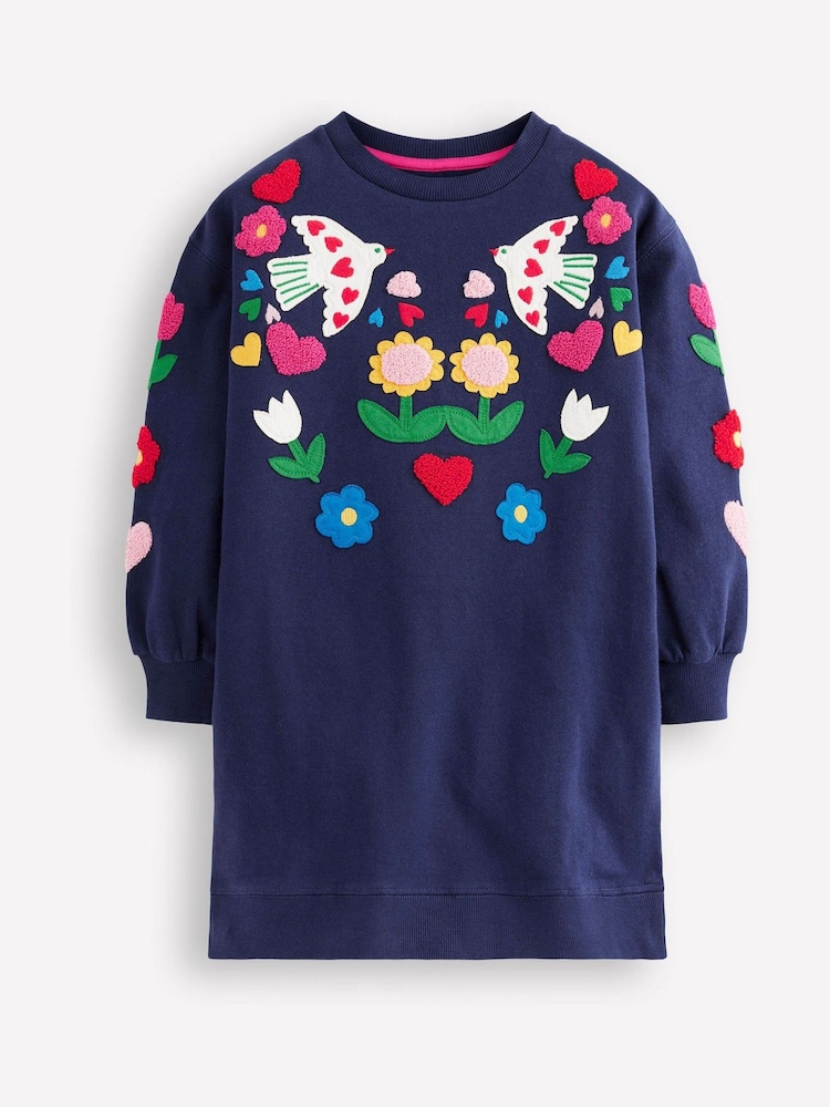 أزرق فاتح - Boden Relaxed Sweatshirt Dress - صورة 1 من 2