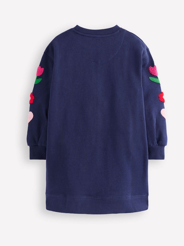 أزرق فاتح - Boden Relaxed Sweatshirt Dress - صورة 2 من 2