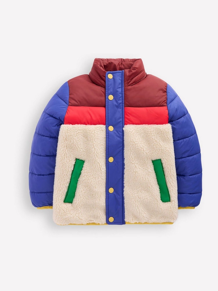 Boden Cream Borg Mix Jacket - Image 1 of 6