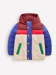 Boden Cream Borg Mix Jacket - Image 3 of 6