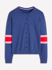 Boden Blue Lara Relaxed Cotton Cardigan - Image 5 of 6