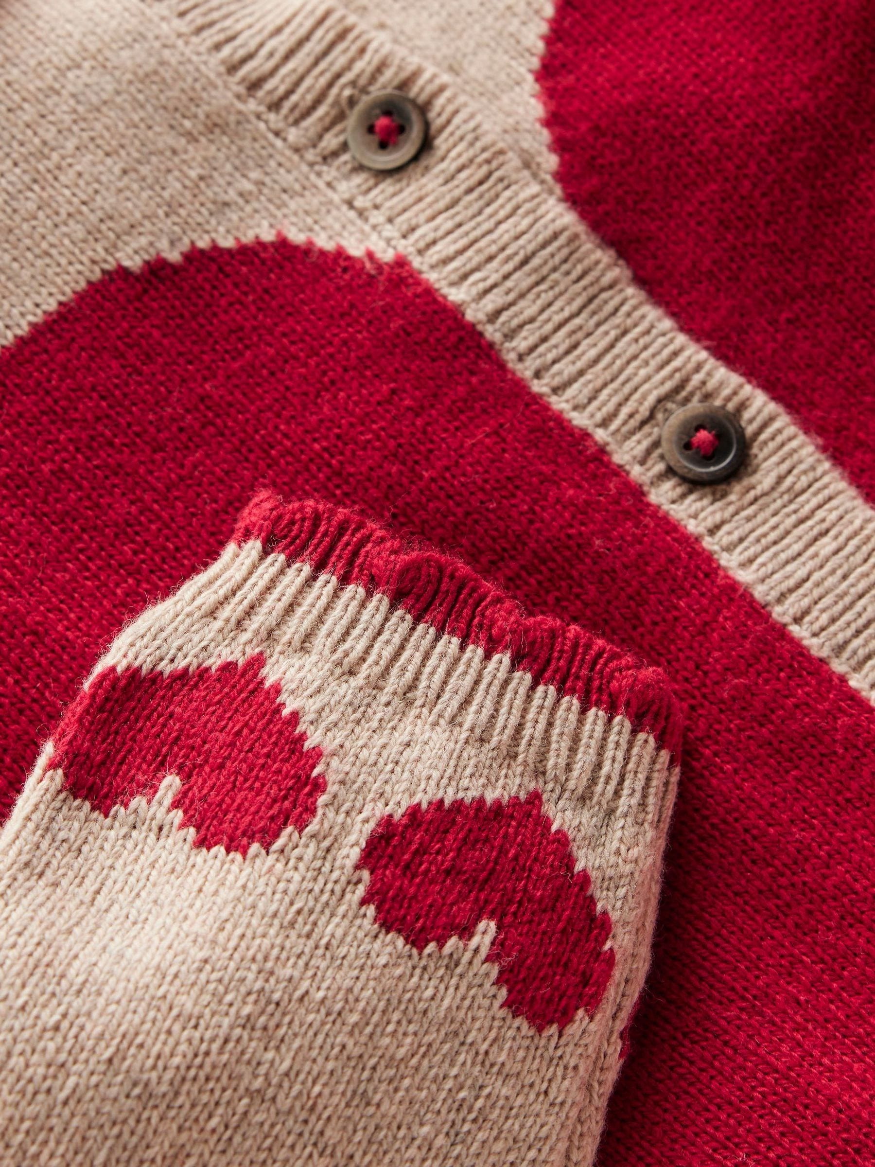 Buy Boden Brown Heart Collared Logo Cardigan from Next USA