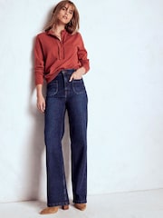 Boden Blue Straight Leg Pocket Jeans - Image 1 of 6