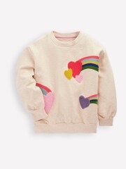 كريم - سويت شيرت Bobbie مزين بتطريز بارز من Boden - صورة 1 من 3