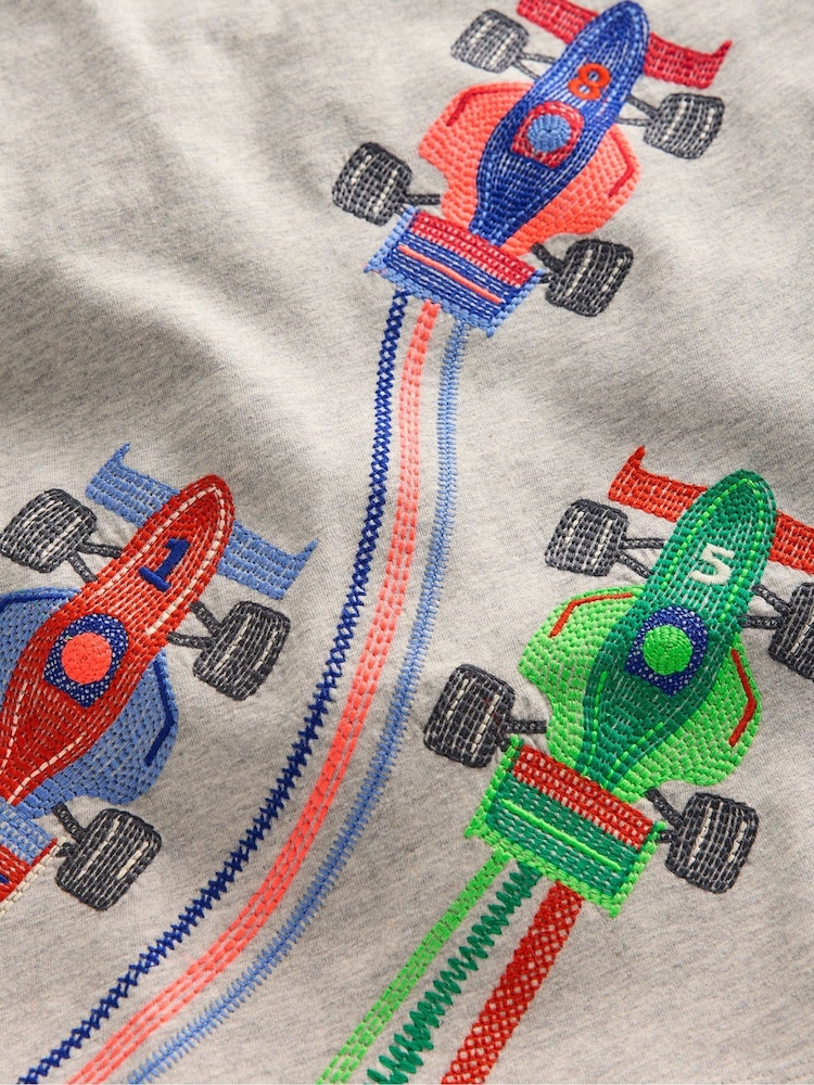 رمادي - رداء علوي أكمام طويلة ومزينة بدرزات كبيرة من Boden - صورة 2 من 2