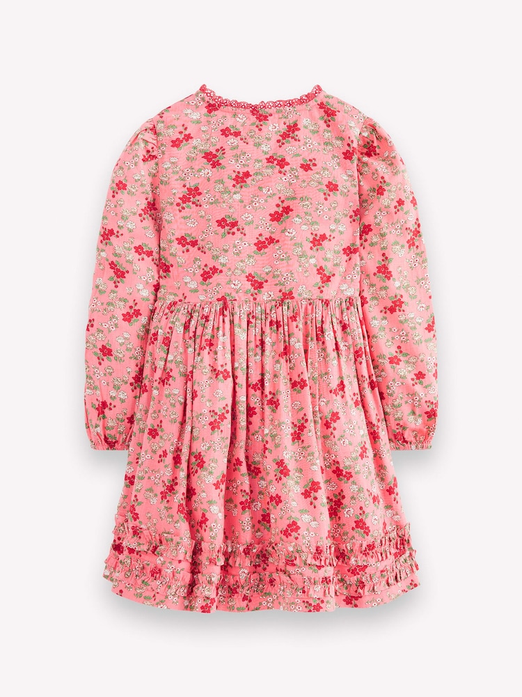 Boden Pink Pretty Ruffle Button Dress - Image 1 of 1