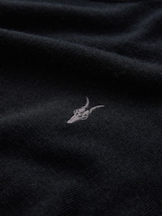 AllSaints Black Mode Merino Crew Neck Jumper - Image 3 of 4