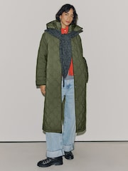 Verde oliva - Chaqueta larga acolchada Impermeable - Imagen 1 de 8